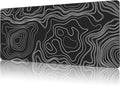 Mouse Pad Large Topographic Map Lines Non-Slip Game Desk Mat by NIYLYNSYN