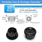 50 Pcs Cable Grommet, Snap Bushing 1/2" Mounting Diameter, Flexible - Image 9