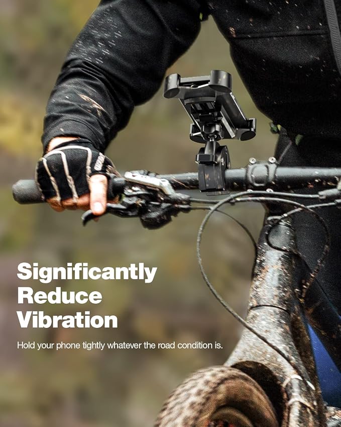 Universal Bike Phone Mount, Motorcycle Phone Holder-Sturdy and Secure, One-Hand - Image 5