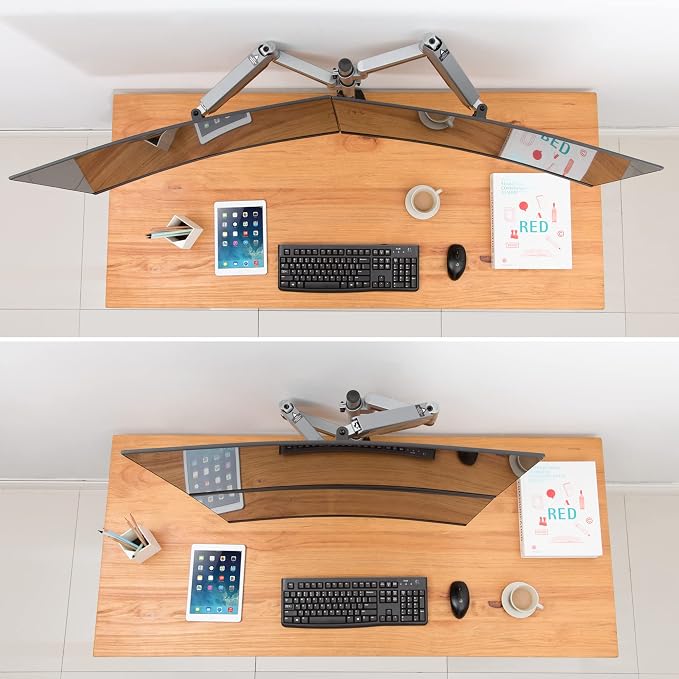 AVLT Dual 17"-32" Stacked Monitor Arm Desk Mount - Image 4