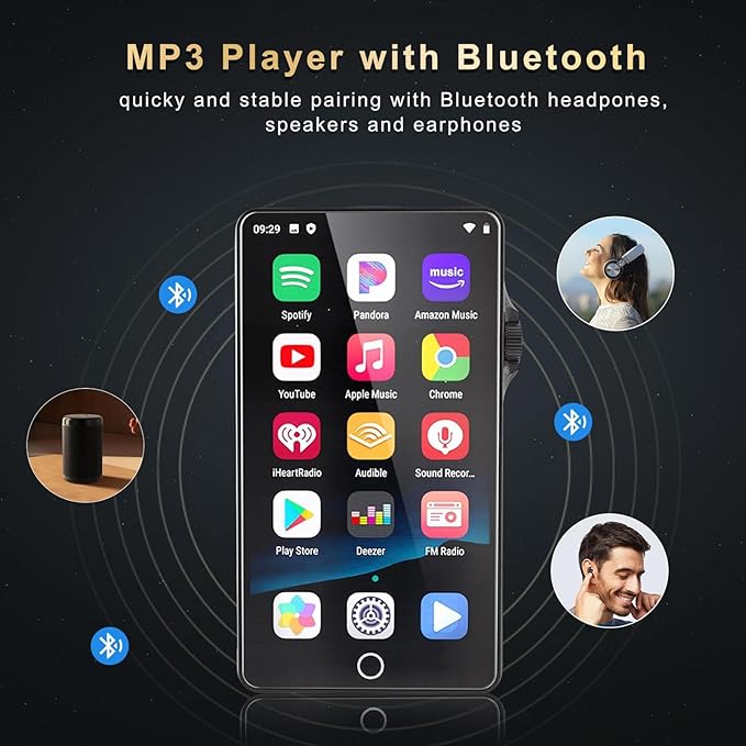 80GB MP3 Player with Bluetooth & WiFi, Android Music Player with Spotify - Image 2