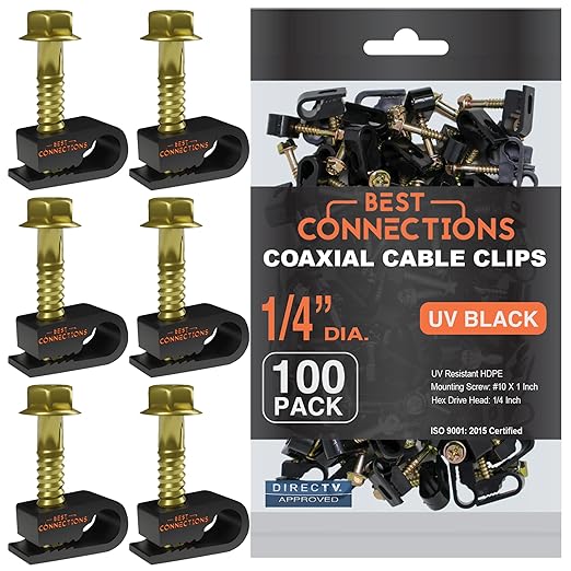 BEST CONNECTIONS Coaxial Cable Clips by BESTCONNECTIONS
