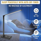 LED Desk Lamp with Wireless Charger – Touch Control Dorm Desk Lamp with USB - Image 8