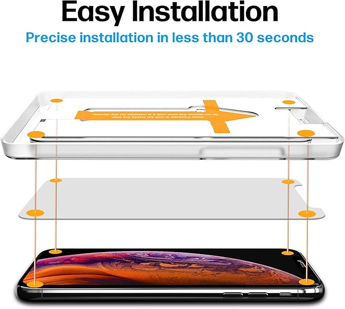 Power Theory Designed for iPhone X, iPhone Xs Screen Protector Tempered Glass - Image 2