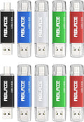 ABLAZE 8GB Type C Flash Drive 10 Pack, Dual USB 2.0+USB C Memory Stick Thumb by ABLAZEGlobal