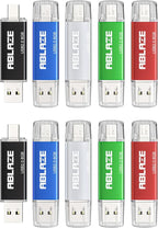 ABLAZE 8GB Type C Flash Drive 10 Pack, Dual USB 2.0+USB C Memory Stick Thumb by ABLAZEGlobal