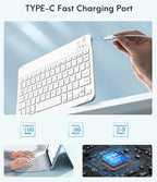 CHESONA Keyboard Case for iPad 11th/10th Generation, Detachable Wireless - Image 6