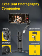3-Axis Gimbal Stabilizer for iPhone 15/14/13 Pro Max Android, Foldable - Image 7