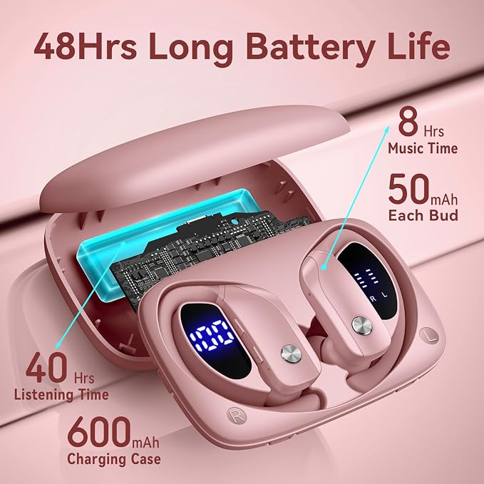 bmani Wireless Earbuds Bluetooth Headphones 48hrs Play Back Sport Earphones - Image 3