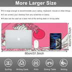 Mouse Pad, Large Great Wave in Vaporwave Pop Art Desk Mat, Extended Non-Slip - Image 2