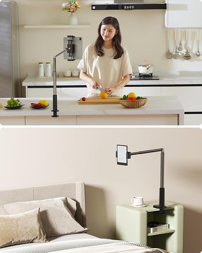 Phone Holder for Bed, 360° Rotation Cell Phone Stand, Flexible Long Arm - Image 6