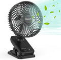 7-Inch Clip On Fan, 10000mAh Rechargeable Battery Operated Desk Fan, Auto by COMLIFE