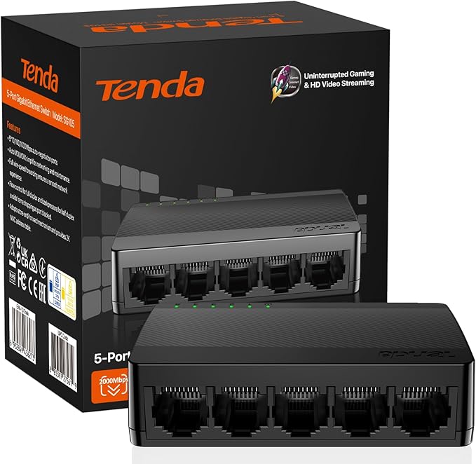 Tenda SG105, 5 Port Gigabit Switch, Unmanaged Ethernet Switch, Office Ethernet - Image 7