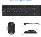 Wireless Keyboard and Mouse, Vssoplor 2.4GHz Rechargeable Compact Quiet - Image 6