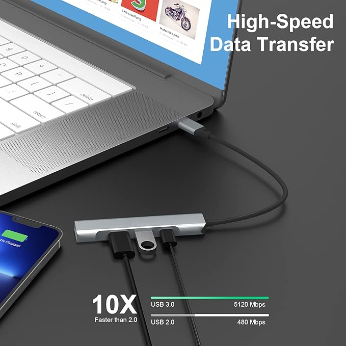 Lightning to USB Hub 4-in-1 USB OTG Hub - Image 3