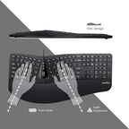 Perixx Periduo-505, Wired USB Ergonomic Split Keyboard and Vertical Mouse Combo - Image 2