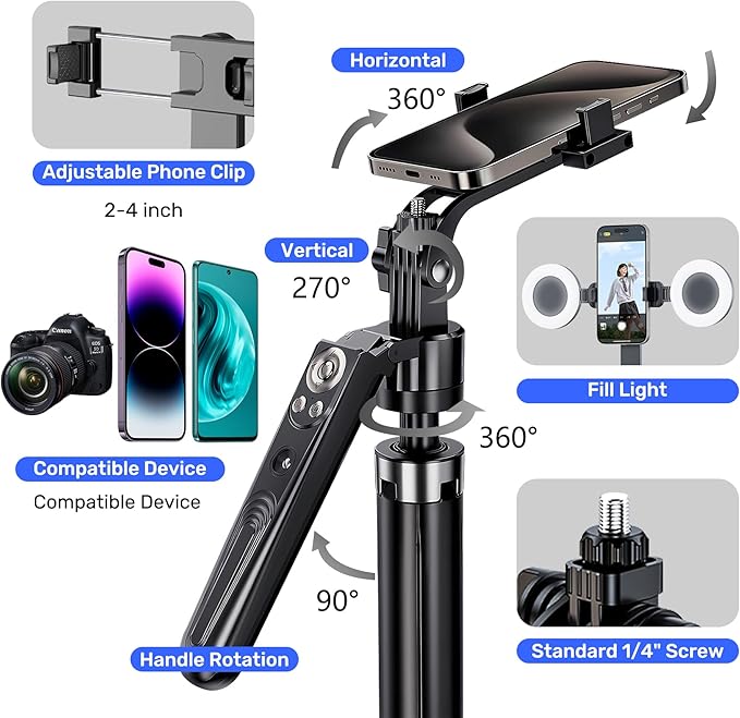 Auto Face Tracking Selfie Stick Tripod - Image 6