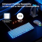 TMKB 60% Mechanical Gaming Keyboard, LED Backlight, Anti-Ghosting, Detachable - Image 4