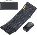 ProtoArc Foldable Keyboard and Mouse, XKM01 True Full-Size Folding Bluetooth by ProtoArc