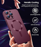 Magnetic for iPhone 16 Pro Case Slim Soft Silicone Bumper Shockproof Metallic - Image 6