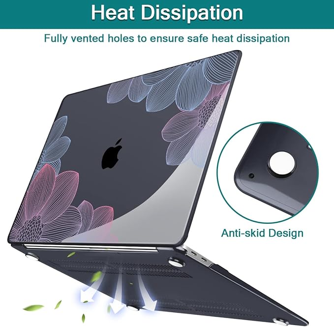 Teryeefi for MacBook Pro 13 inch Case M2 M1 2022 2020-2016 Release, Plastic - Image 7
