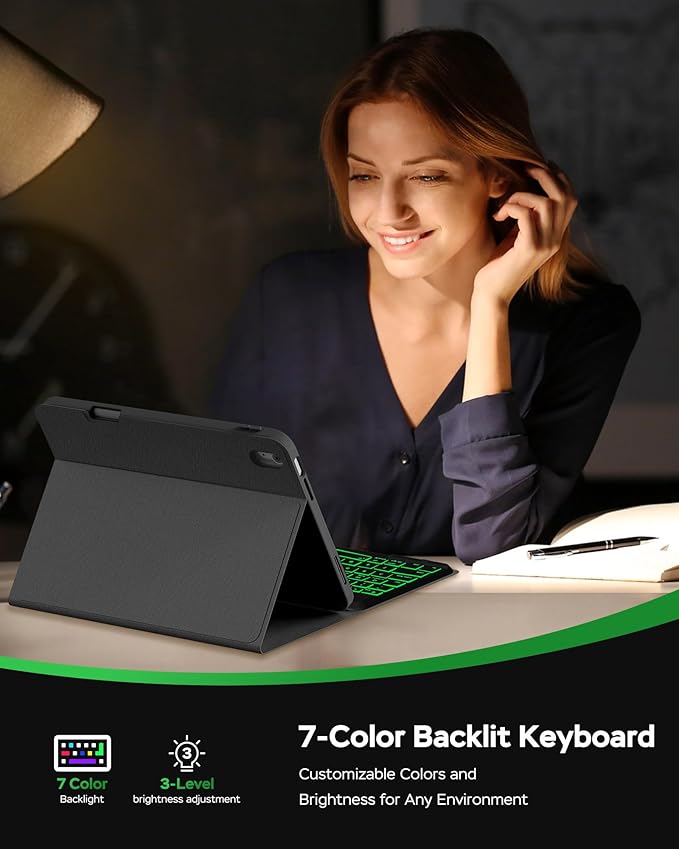 Folio Keyboard Case for iPad 10th Gen 10.9 inch and iPad 11th, Magnetic - Image 8