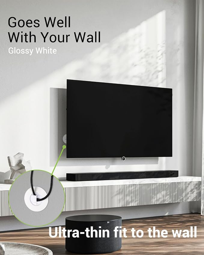 in Wall Cable Management Kit for Wall Mounted TV, Slim Round Wall Cable Pass - Image 4