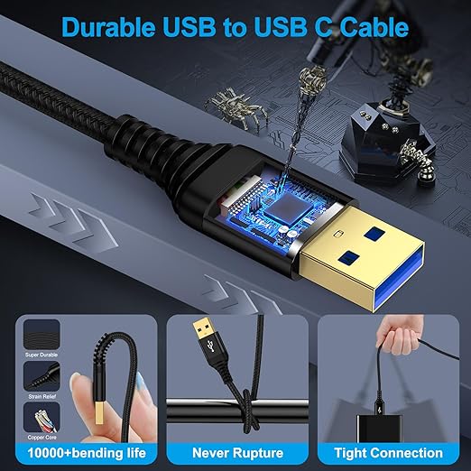 USB to USB Cable, 2 Pack 10 FT USB-A to USB-A Male to Male USBCable Double End - Image 6