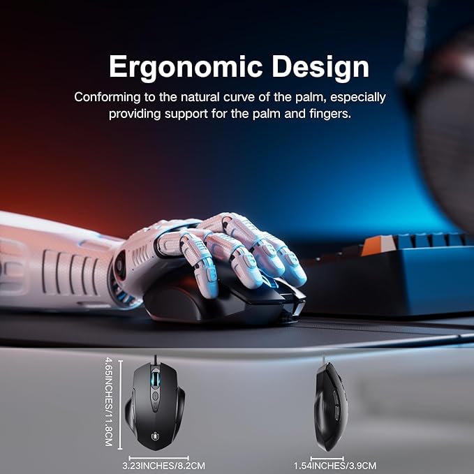 Wired Mouse, USB Mouse Wired - Image 3