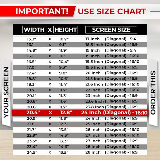 24 Inch 16:10 Computer Privacy Screen Filter - Image 3