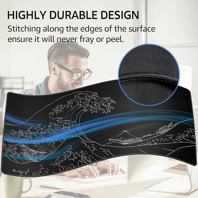 KTRIO Large Gaming Mouse Pad Desk Mat, Superior Micro-Weave Cloth, Non-Slip - Image 3