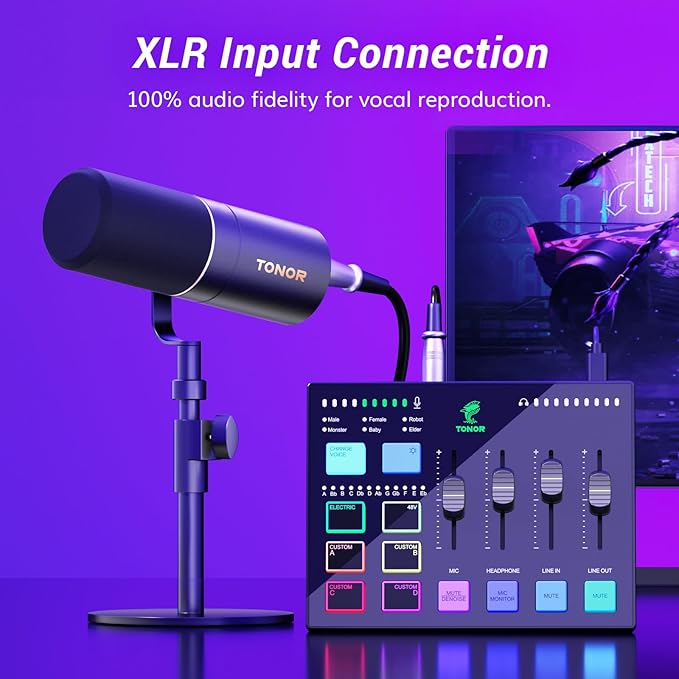 TONOR Audio Interface and Microphone Set, Podcast Equipment Bundle, USB Audio - Image 2