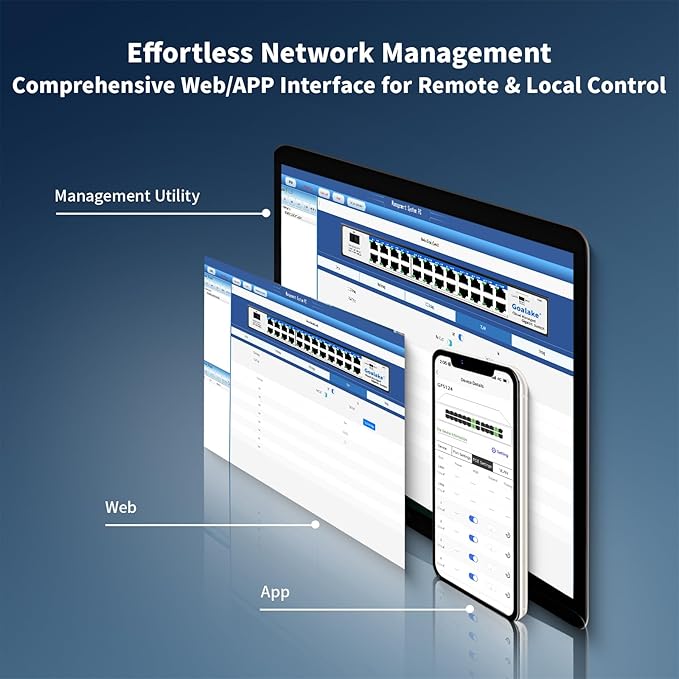 Easy Smart Managed Ethernet Switch, 24 Port Gigabit Switch, Network Hub - Image 2