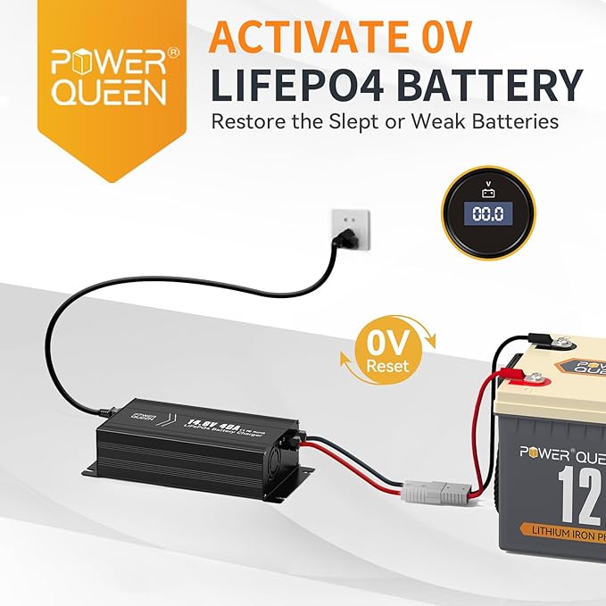 Power Queen 12V 100Ah Group 24 LiFePO4 Lithium Battery - Image 6