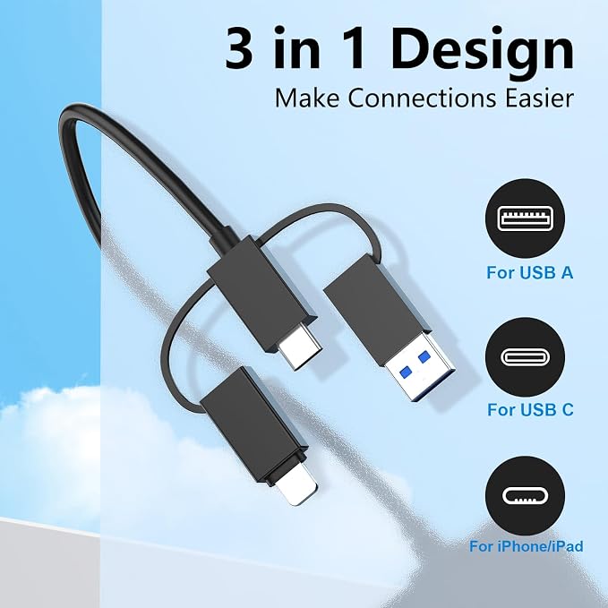 USB C Lightning USB3.0 Multi Card Reader - Image 3