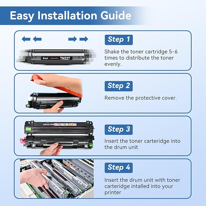 MYTONER TN227 High Yield Toner Cartridge 4 Pack Compatible Replacement - Image 5