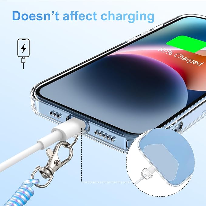 SHANSHUI Phone Tether, 4 x Tether Pacthes & Carabiner Clips Universal Cellphone - Image 8