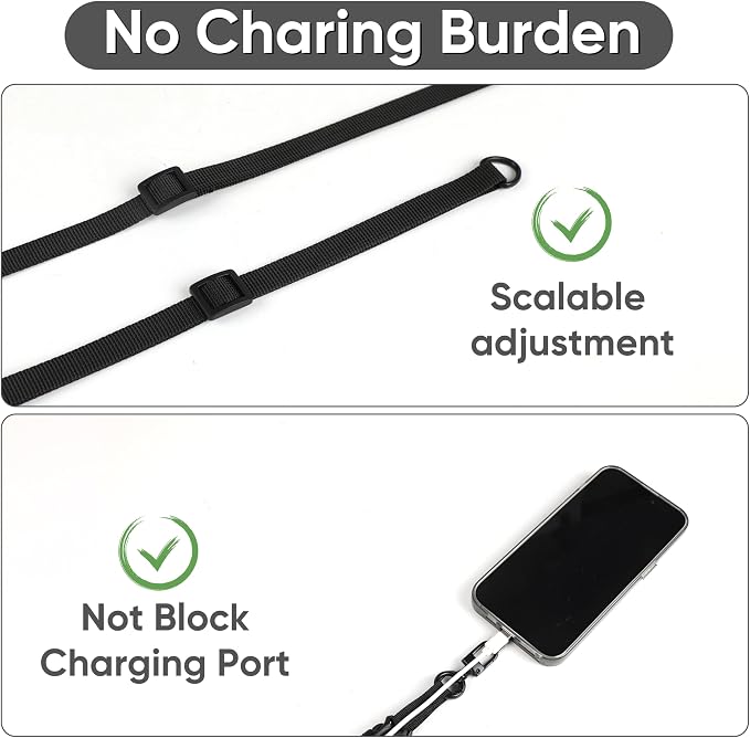 Cell Phone Strap Adjustable Wrist Strap Crossbody Cellphone Holder Extra Long - Image 3