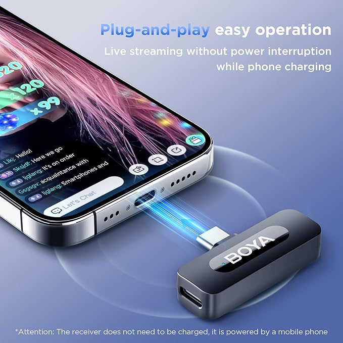 BOYA BY-V10 USB-C Wireless Lavalier Microphone - Image 6