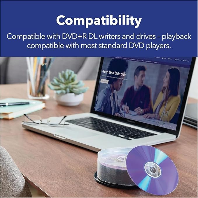 Verbatim DVD+R DL Double Layer 8.5GB 8X Life Series White Inkjet Hub Printable - Image 4