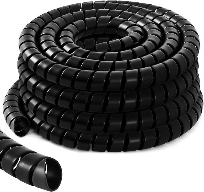 Spiral Wrap Cable Protector, Safe 2.0" Od x 20' Pre Cut Lengths Hydraulic Hose by Innconee
