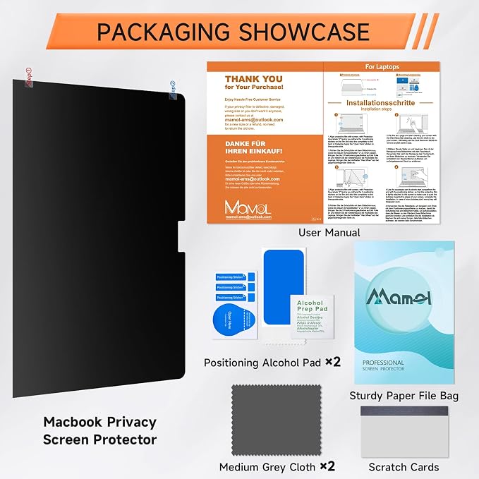 Privacy Screen for MacBook Air 13.6 & 13 Inch 2022-2025, Matte Anti Glare Blue - Image 7