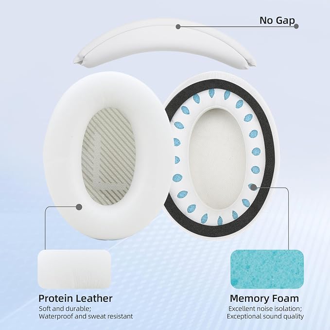 Ear Cushion and Headband for Bose QC45 QC35, Replacement Headstrap Pad Repair - Image 4