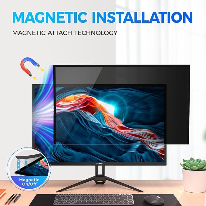 2 Pack Hidden Design Magnetic Computer Privacy Screen Filter 27 inch - Image 2