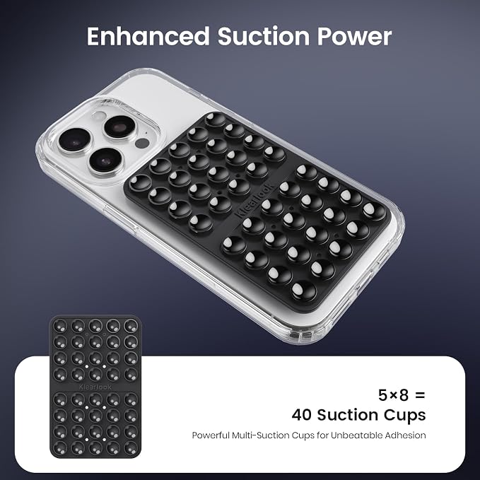 2PCS Silicone Suction Cup Phone Case Mount Double Sided, Hands-Free Phone - Image 3