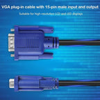 PASOW VGA to VGA Monitor Cable HD15 Male to Male - Image 5