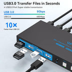 8K@60Hz DisplayPort KVM Switch 4 Computers 1 Monitor USB3.0 4K120Hz 4 Ports DP - Image 4