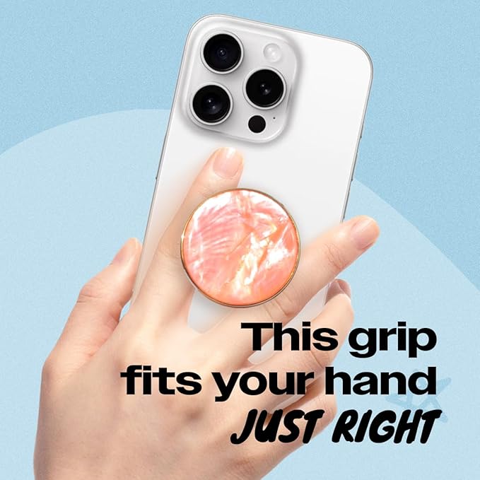 OnTheGrip Cute Natural Seashell Design Round Shape Collapsible Mobile Phone - Image 2