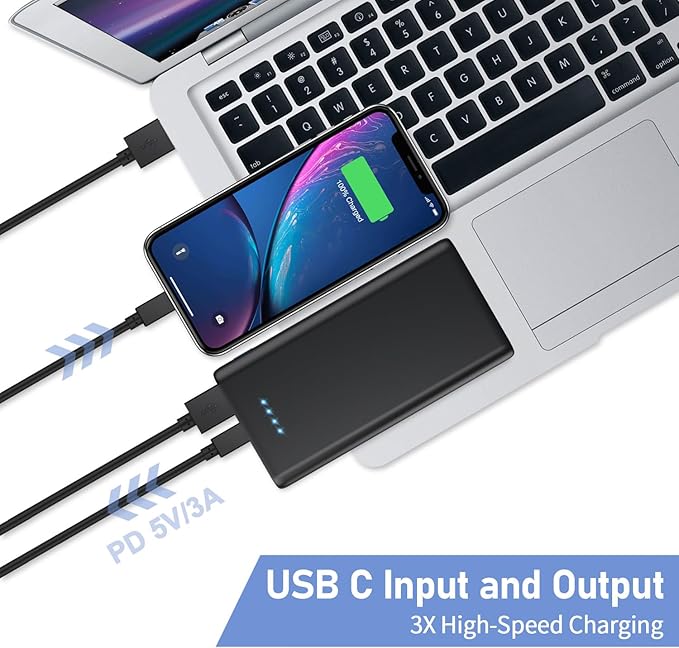 Portable Charger Power Bank 25, 5V/3A USB C in&Out Fast Phone Charging - Image 4