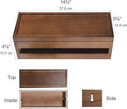 Changsuo Cable Management Box Wooden Cord Organizer Box - Image 6